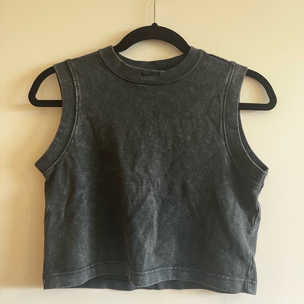 Nike Black Muscle Tee Crop Top